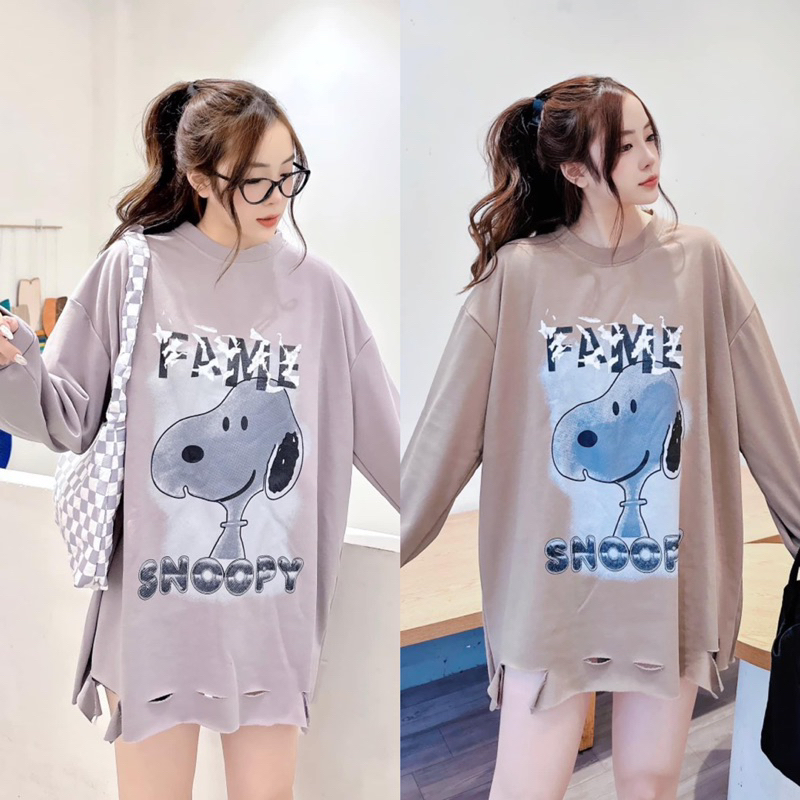 Áo Pull Dài Tay Rách Chó FAME