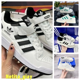 Giày thể thao ad forum 84 black white forum bassic quai dán đen trắng học sinh sinh viên