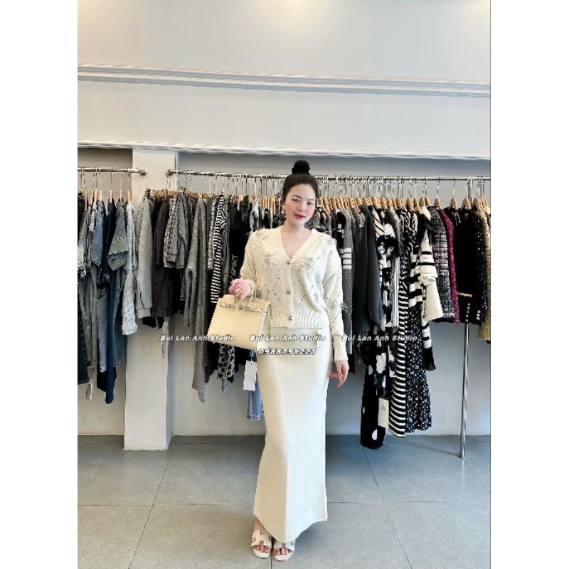 Chân váy len trơn dáng dài hàng QCL1