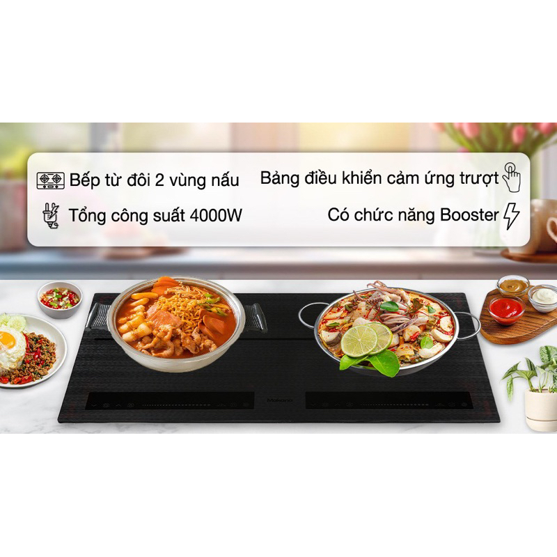 Bếp từ đôi Makano MKT-200006 mới 100% nguyên thùng