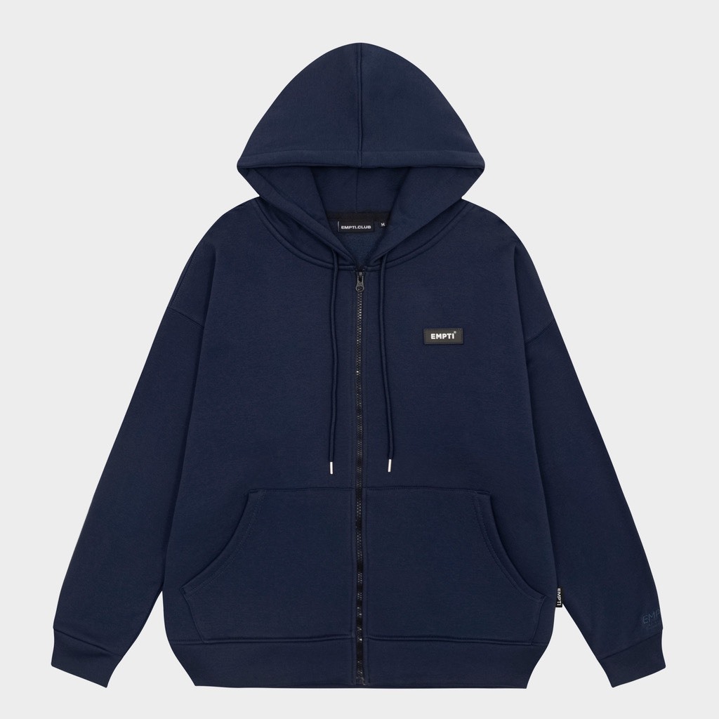 Áo Hoodie Zip EMPTI Tag Su 01 - Áo Khoác Nỉ Dây Kéo Nhiều Màu Form Rộng Unisex