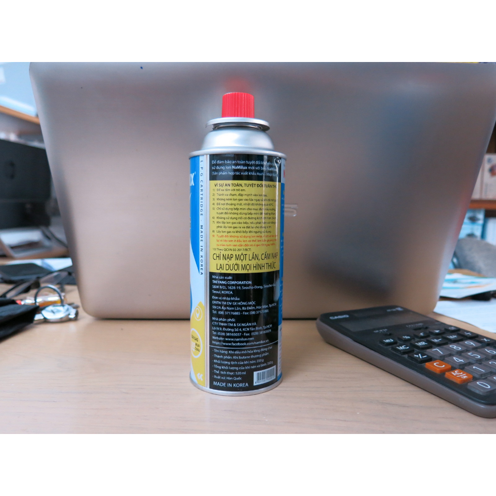 Lon ga bình ga chuyên dụng cho bếp gas mni, du lịch giá tận sỉ bình mới 100%