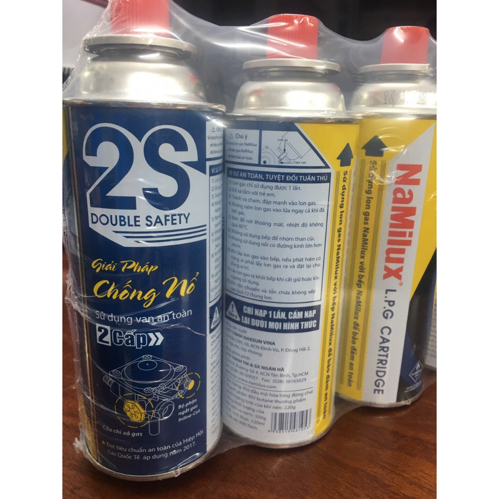 Lon ga bình ga chuyên dụng cho bếp gas mni, du lịch giá tận sỉ bình mới 100%