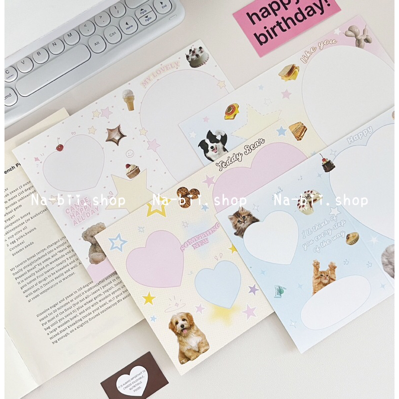 Thiệp gập chúc mừng bọc bảo vệ card hình thú cưng