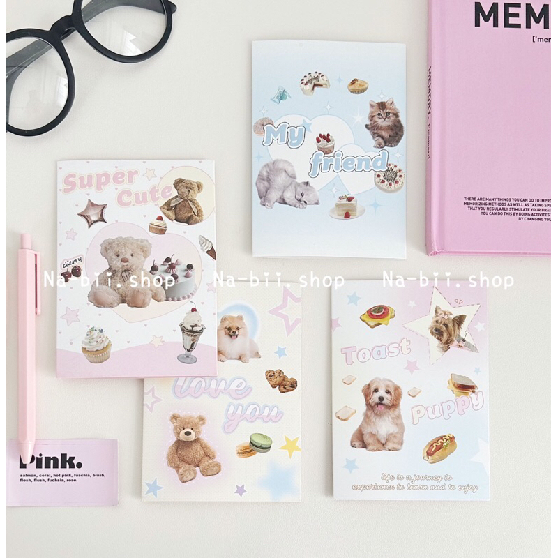 Thiệp gập chúc mừng bọc bảo vệ card hình thú cưng