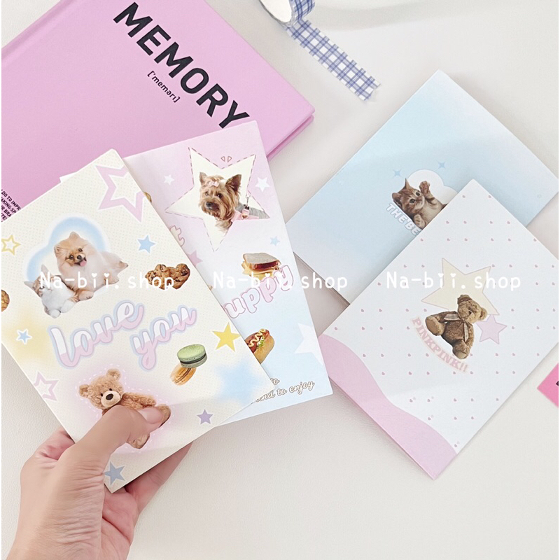 Thiệp gập chúc mừng bọc bảo vệ card hình thú cưng