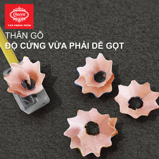 Bút chì 2B Queen - Combo 3/6/12 bút - 2B Design Partner  PC-951 (Màu Ngẫu Nhiên)