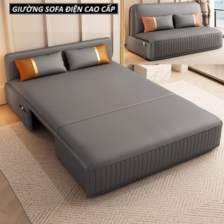Giường sofa cao cấp có hộc để đồ. Ghế sofa giường điện điều khiển từ xa. Sofa giường nệm cao su, ga vải nano