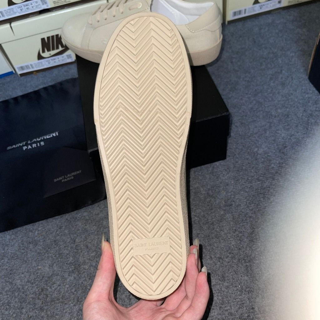 Giày Sneaker Ysl  Saint Laurent Court Classic Cream