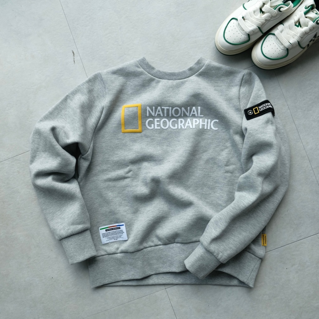 Áo Nỉ Nam Nữ Nat Geo Sweater GREYB In Logo Trước Ngực Nhiều Màu Phong Cách Hàn Quốc