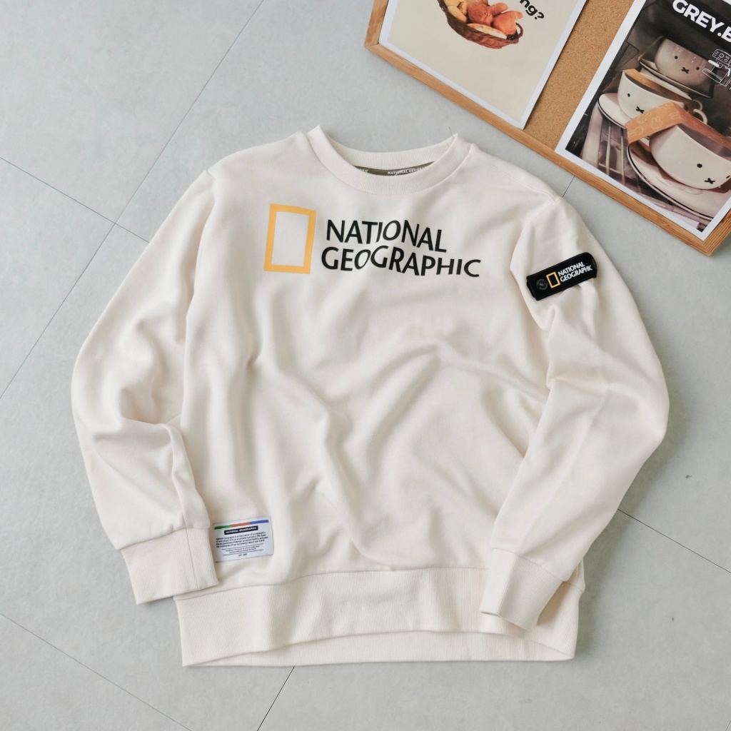 Áo Nỉ Nam Nữ Nat Geo Sweater GREYB In Logo Trước Ngực Nhiều Màu Phong Cách Hàn Quốc