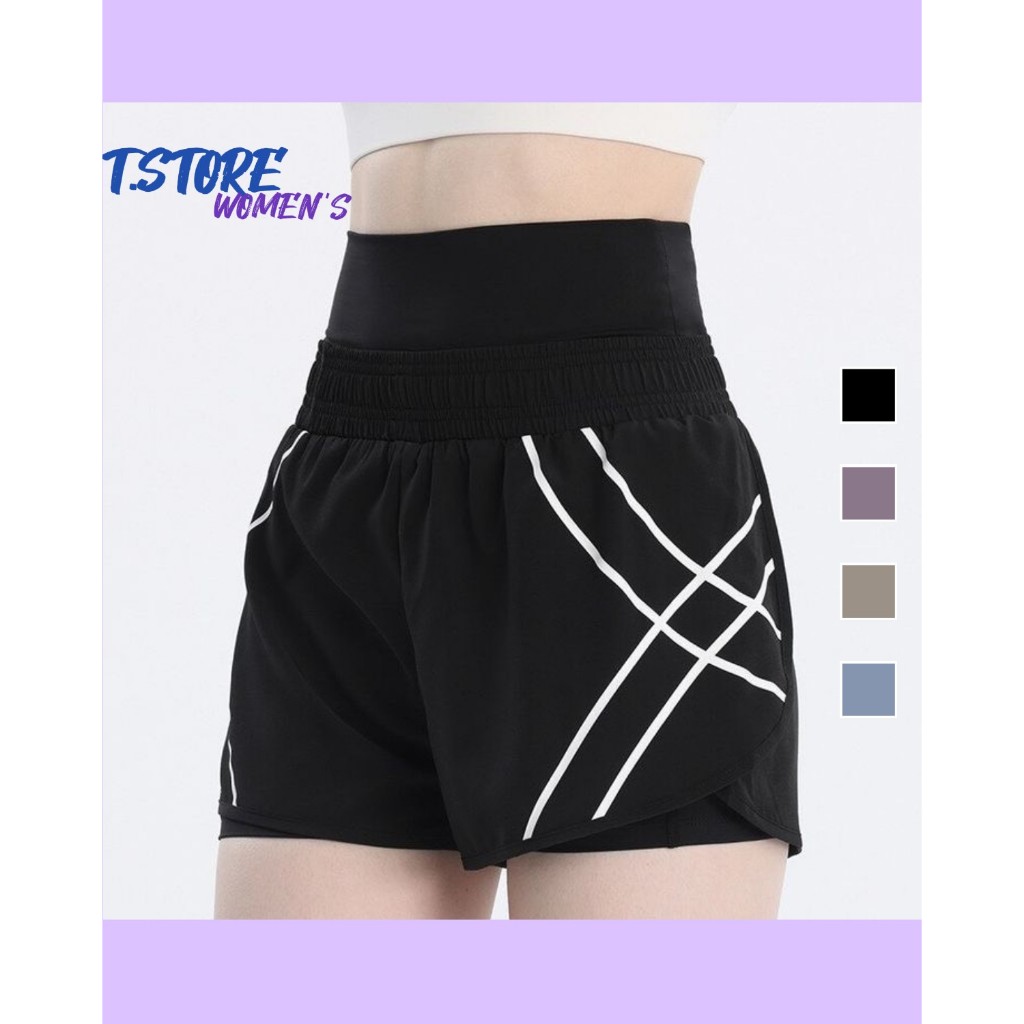 Quần Gym Nữ 2 Lớp, Quần Thể Thao Nữ, Thoáng Khí, Co Giãn Phù Hợp Gym, Chạy Bộ, Tennis, Golf...