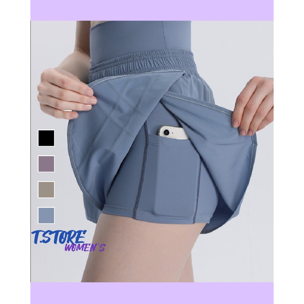 Quần Gym Nữ 2 Lớp, Quần Thể Thao Nữ, Thoáng Khí, Co Giãn Phù Hợp Gym, Chạy Bộ, Tennis, Golf...