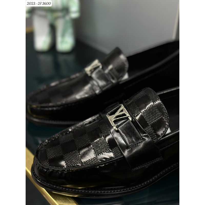 Giày LV da bóng đế phíp gỗ cao cấp hàng fullbox