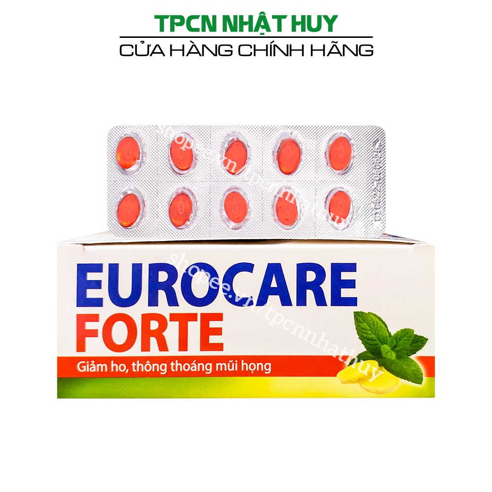 Viên uống EUROCARE FORTE tinh dầu thảo dược hỗ trợ giảm ho, đờm - 100 viên