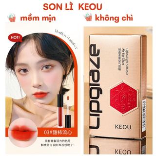 Son lì,KEUO,son kem lì,son thỏi lì,son bóng lì,son môi lì,son lì không trôi,son 2 đầu,son gấu,son không chì,mềm,mịn.