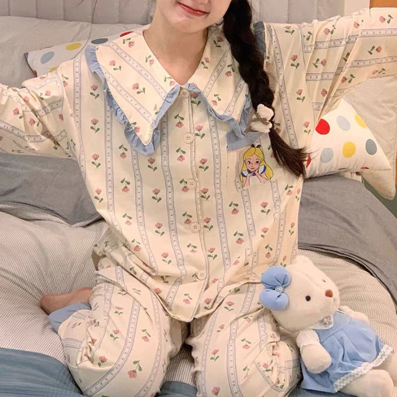 Bộ ngủ dài tay pyjama mẫu mới siêu cute new 2023