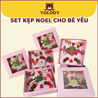 Kẹp tóc Yolody kẹp tóc Hàn Quốc set Noel cho bé yêu KT006