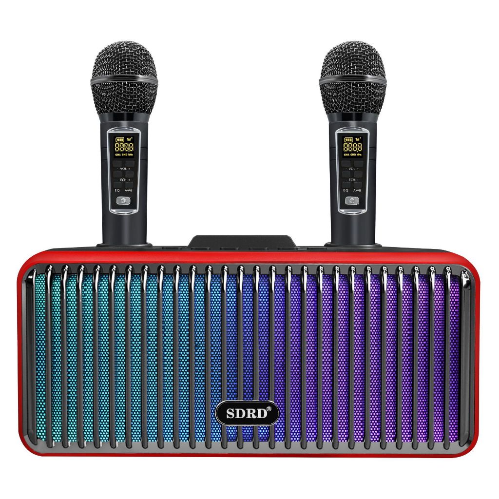 Loa Karaoke Bluetooth SD319 Pro Tặng Kèm 2 Mic Không Dây Cao Cấp, Âm Thanh Sống Động, Có Đèn Nháy. Pin Cực Trâu