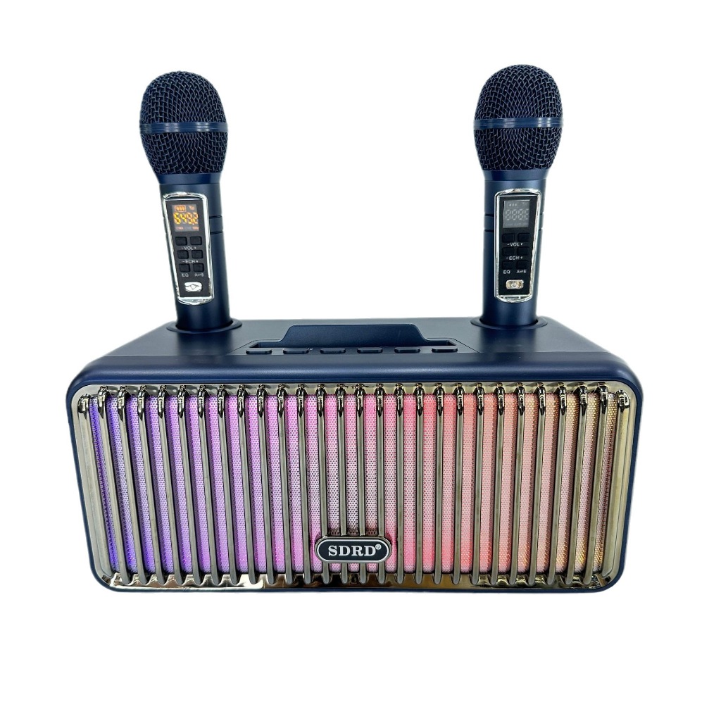 Loa Karaoke Bluetooth SD319 Pro Tặng Kèm 2 Mic Không Dây Cao Cấp, Âm Thanh Sống Động, Có Đèn Nháy. Pin Cực Trâu
