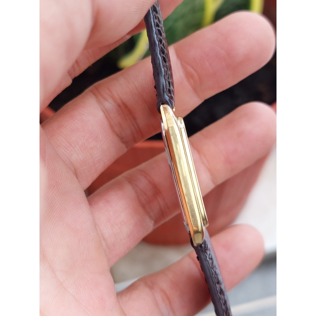 Đồng hồ nam Seiko tank kính sapphire hàng si chạy pin