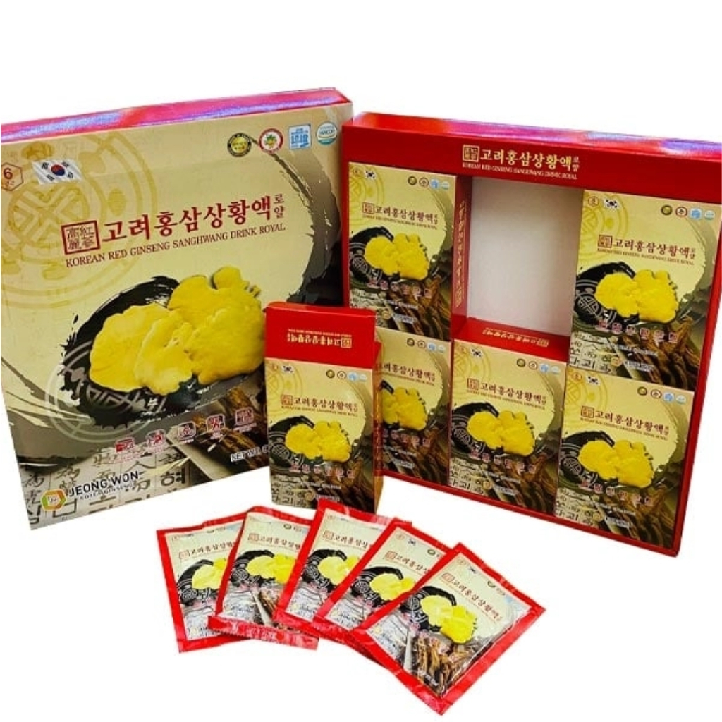 Nước Hồng Sâm Nấm Thượng Hoàng Hàn Quốc Jeongwon hộp 30 gói x 80ml