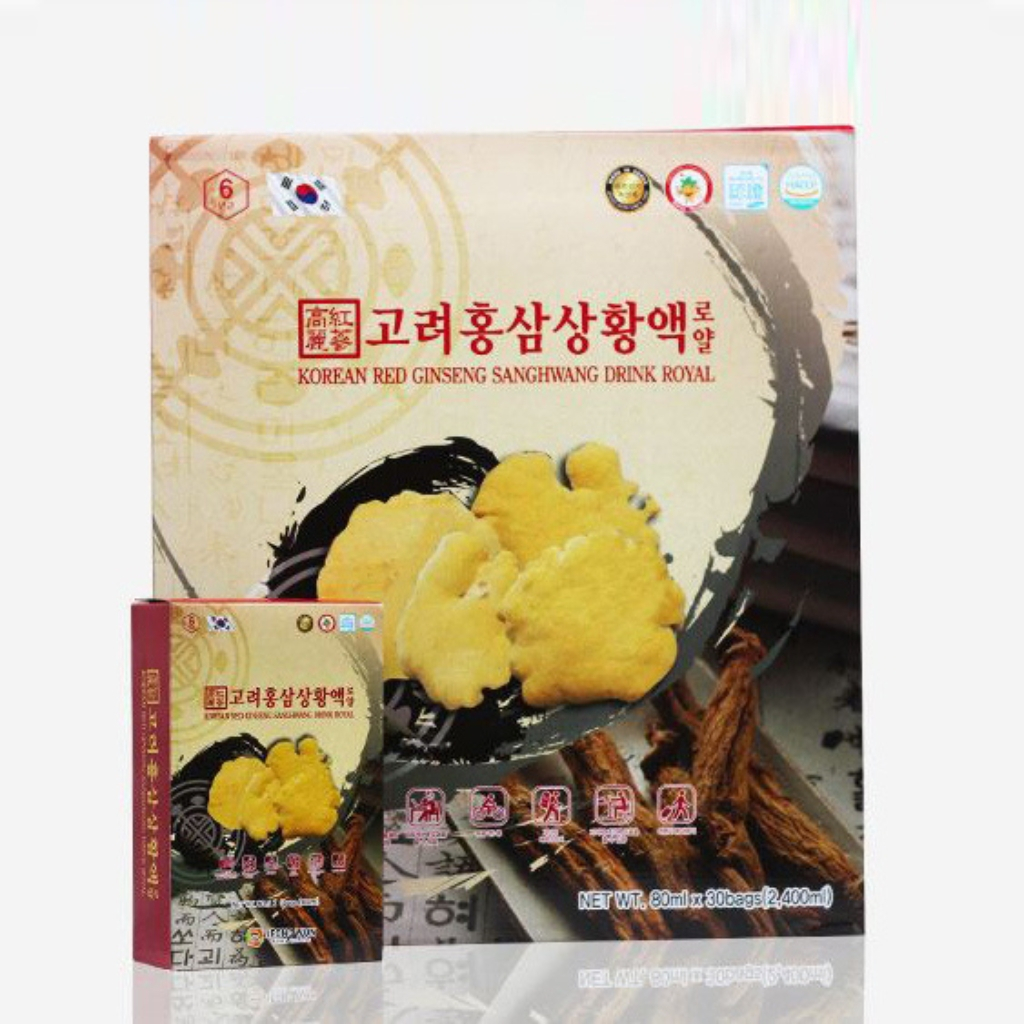 Nước Hồng Sâm Nấm Thượng Hoàng Hàn Quốc Jeongwon hộp 30 gói x 80ml