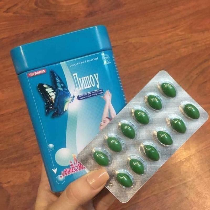 Giảm Cân Líshou Xanh  100% Chính hãng - Phục Linh Xanh 36 viên