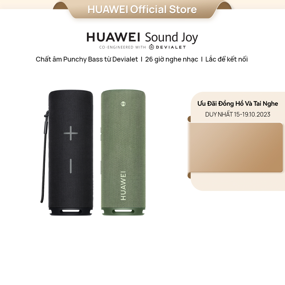 Loa di động HUAWEI Sound Joy | Chất âm Punchy Bass từ Devialet | 26 giờ nghe nhạc