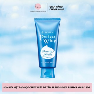 Sữa Rửa Mặt Tạo Bọt Chiết Xuất Tơ Tằm Trắng Senka Perfect Whip 120g