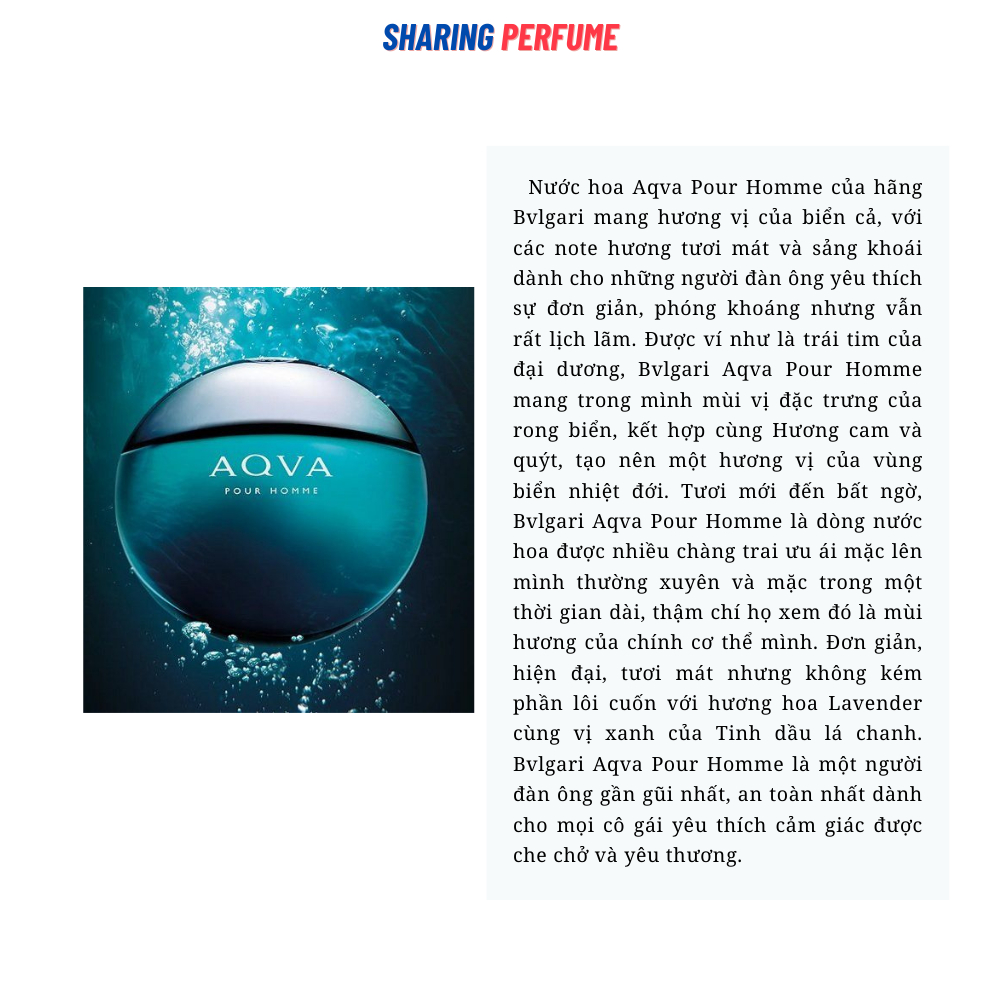 SharingPerfume - Nước hoa nam Aqva Pour Homme