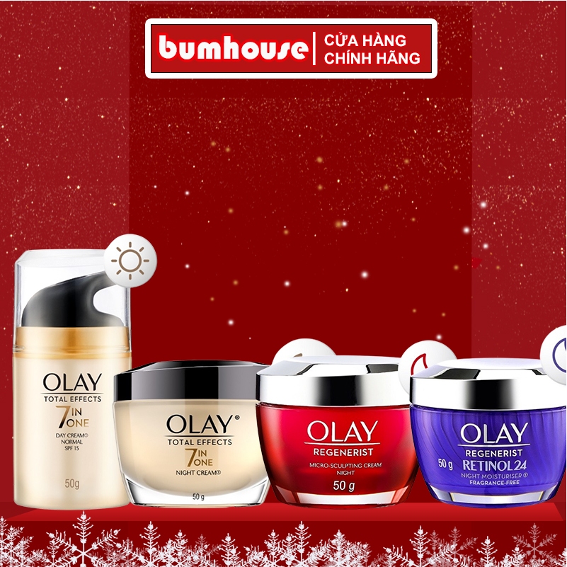 Kem Dưỡng Phục Hồi & Ngăn 7 Dấu Hiệu Lão Hóa Dịu Nhẹ SPF 15 OLAY TOTAL EFFECTS 50g - Bản Thái