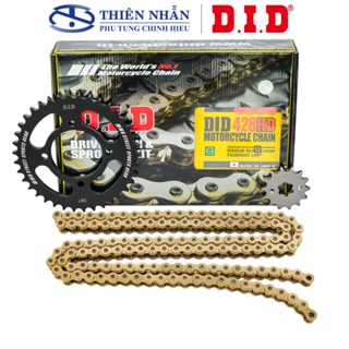 Nhông sên dĩa DID xe Exciter 135 2011 (côn tay) sên vàng Nhật 428HD (sên 10 ly) - Chain Made in Japan