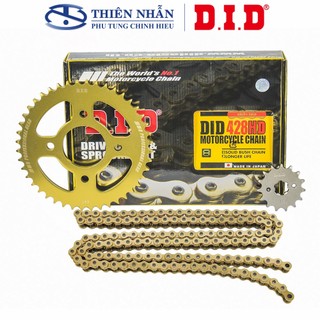 Nhông sên dĩa DID xe Winner 150/X dĩa vàng sên vàng Nhật 428HD (sên 10 ly) - Chain Made in Japan
