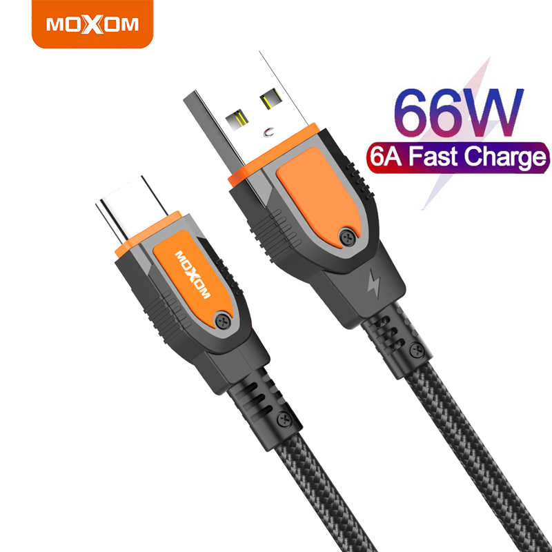 Dây sạc nhanh Type-C 66w VOOC chuyên dụng dành cho Oppo Samsung Xiaomi Redmi sạc nhanh QC 4.0 3.0 MOXOM CB88