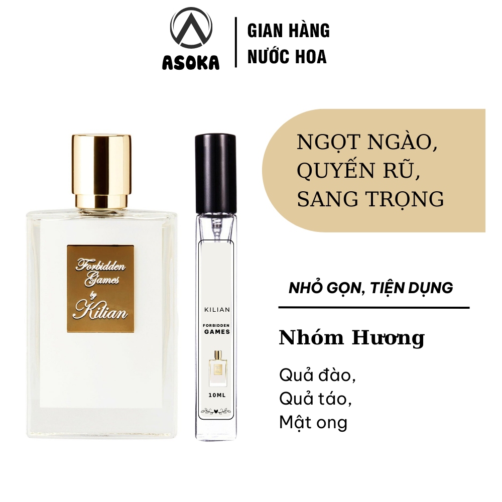 Nước hoa nữ Kilian Forbidden Games, Vị Ngọt Đầu Môi Làm Chủ Cuộc Chơi chiết 10ml - Asoka Shop