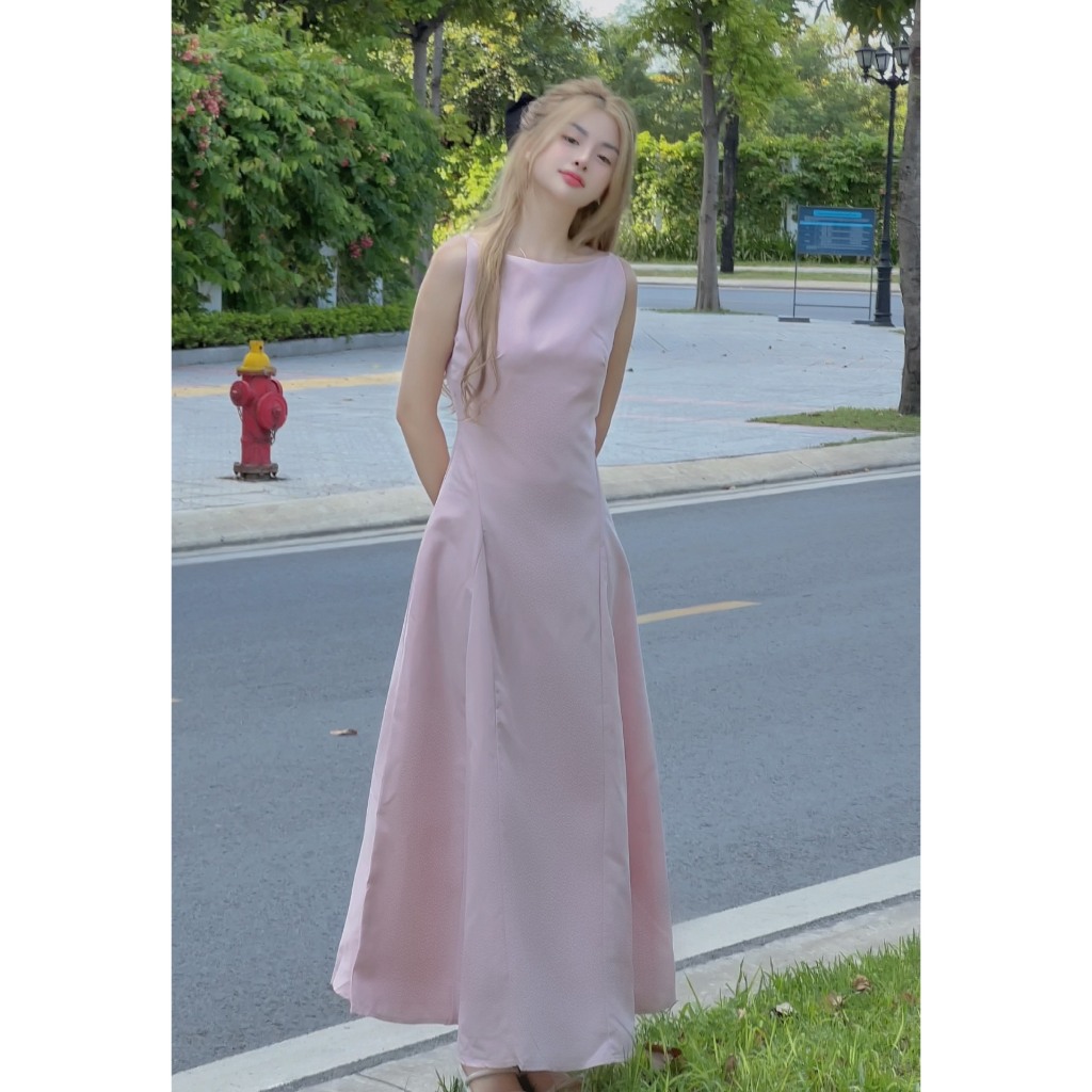 Váy Laly dress dáng dài cổ thuyền xixeoshop - V22 | BigBuy360 - bigbuy360.vn