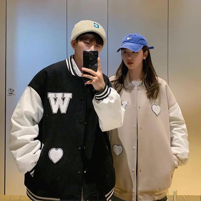 Áo Bomber Nam Nữ, Áo Bomber nỉ phối tay Chữ W TH6