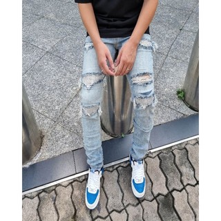 Quần jean đính đá cao cấp ,form skinny MAK - QJ21