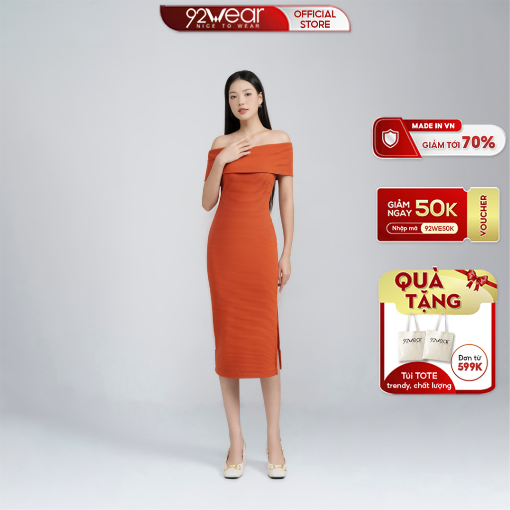 Váy body 𝟗𝟐𝐖𝐄𝐀𝐑 thiết kế ôm sát sexy quyến rũ, chất cotton tăm Premium co giãn tôn dáng WV2305