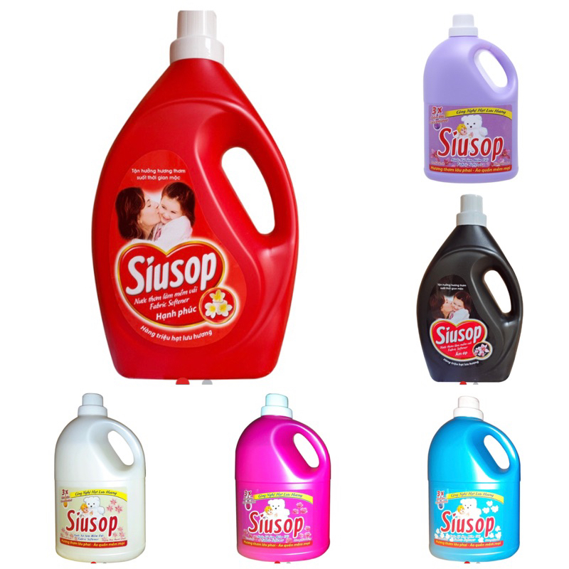 Nước xả làm mềm vải Siusop 3X đậm đặc can 3.6kg