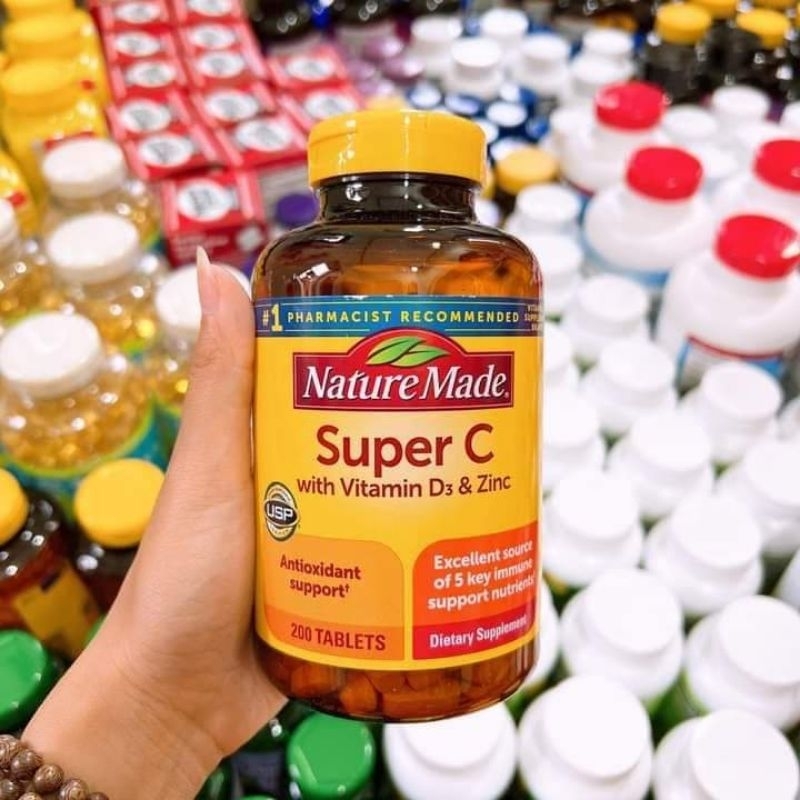 Viên uống bổ sung Super C Nature Made 200 viên của Mỹ