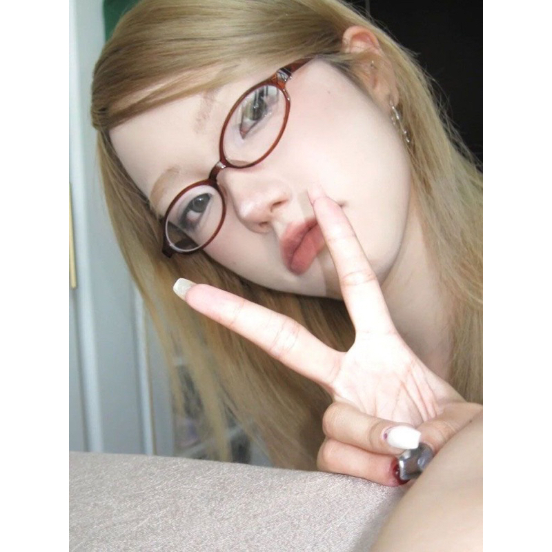 Mắt Kính Gọng Oval Phong Cách Y2K Thời Trang Hot