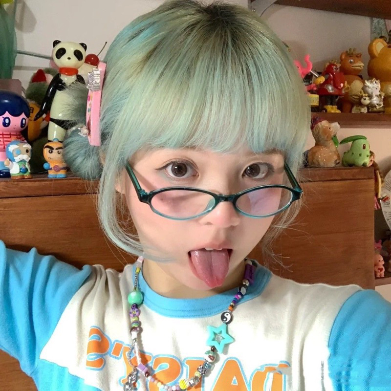 Mắt Kính Gọng Oval Phong Cách Y2K Thời Trang Hot