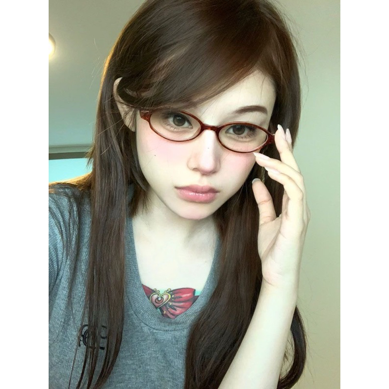 Mắt Kính Gọng Oval Phong Cách Y2K Thời Trang Hot