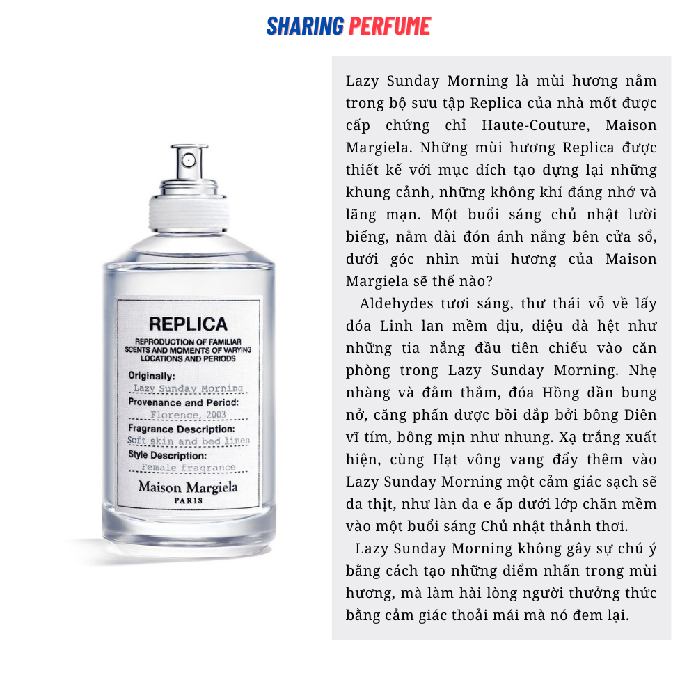 💥Sharingperfume - Nước hoa Maison margiela lazy sunday morning