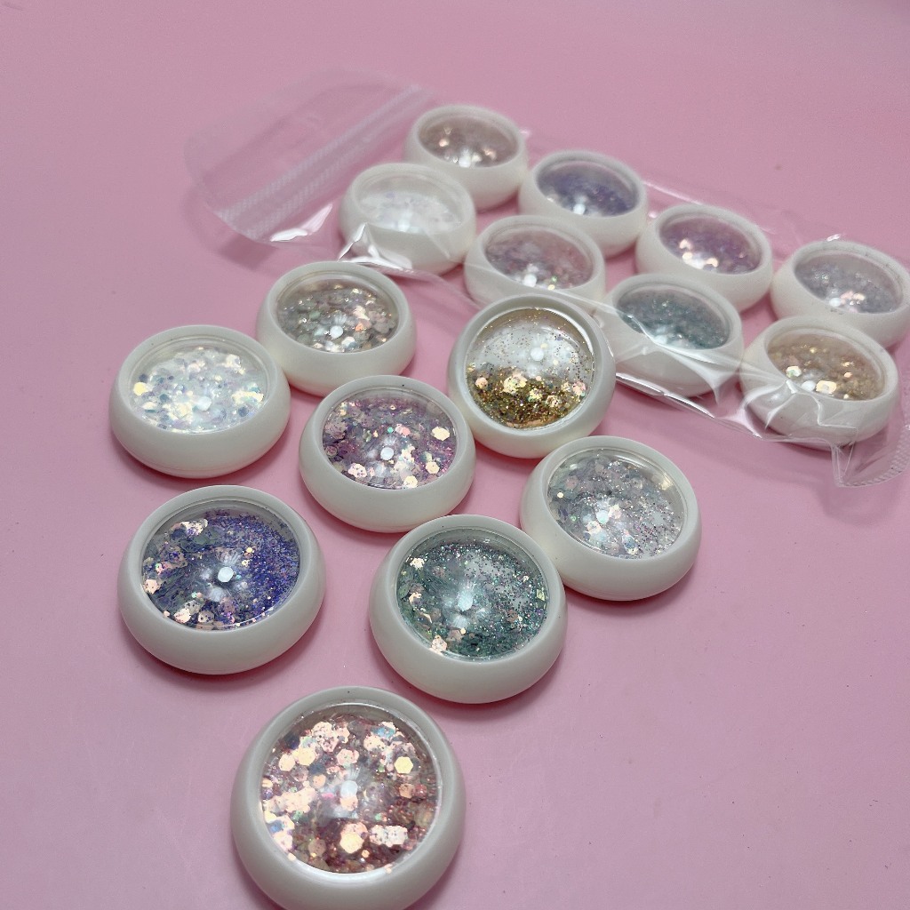 SET NHŨ VẢY CÁ KIM CƯƠNG - SET NHŨ KIM TUYẾN 8 TRANG TRÍ MÓNG