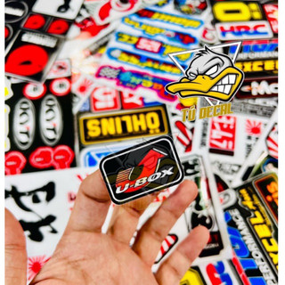 Tem logo sticker mini u box dán trang trí nhiều vị trí khác nhau, decal chống thấm nước chịu được nắng mưa