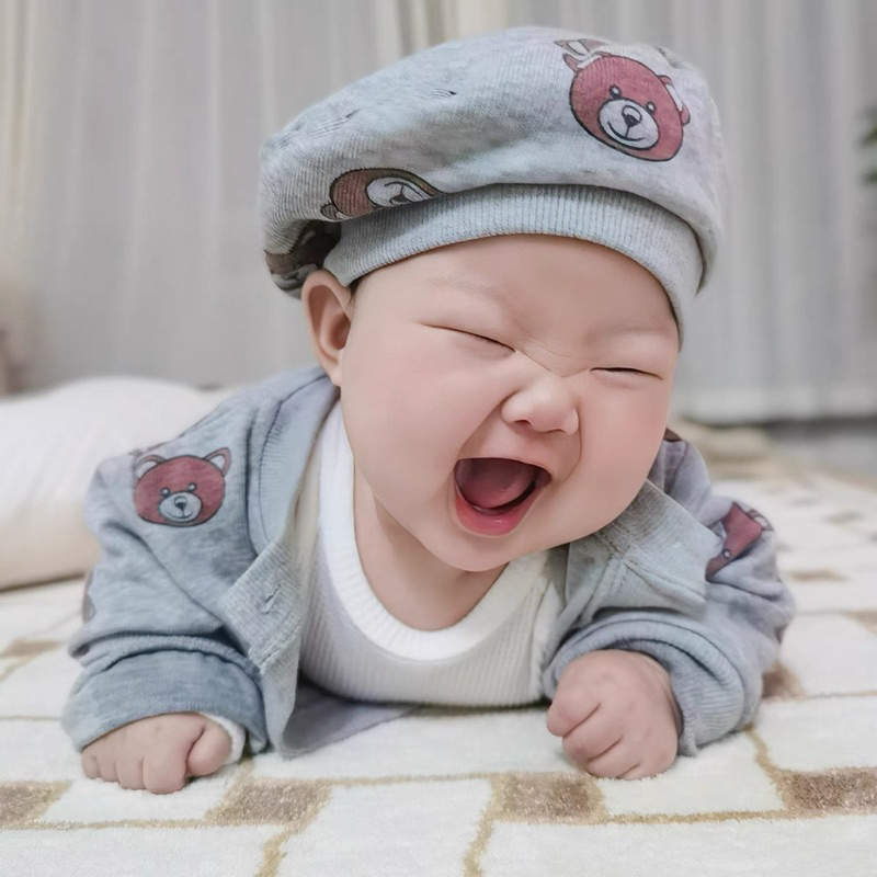 Set 3 chi tiết kèm mũ yếm áo khoác cho bé gái phong cách Hàn Quốc 2023