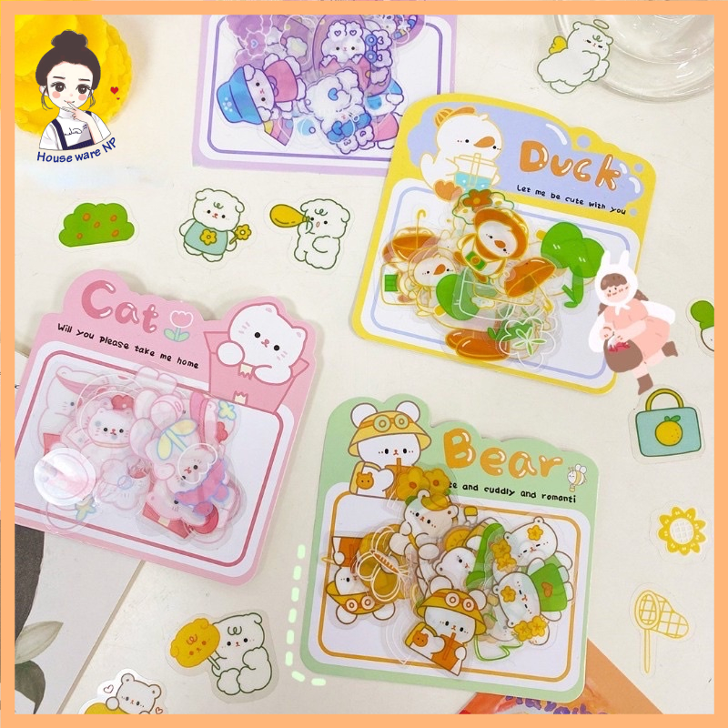 Set 30 tấm sticker hình thú dễ thương.